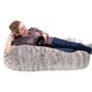 Jaxx Saxx 4" Bean Bag Sofa Lounger in Silver Fox, , large