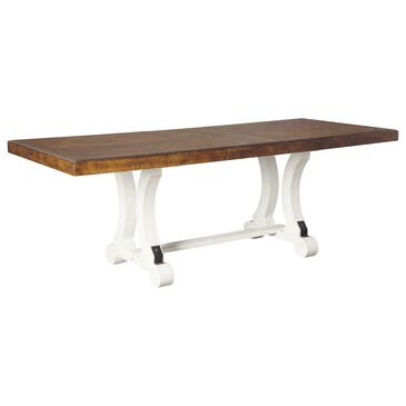 Ashley Valebeck Rectangular Dining Room Table in Vintage White and Brown, , large