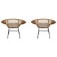 Hearth and Haven Engle Outdoor Armless Chair with Cushions in Beige (Set of 2), , large