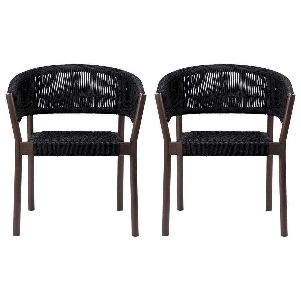 Blue River Doris Patio Dining Chair in Dark Eucalyptus and Black &#40;Set of 2&#41;, , large