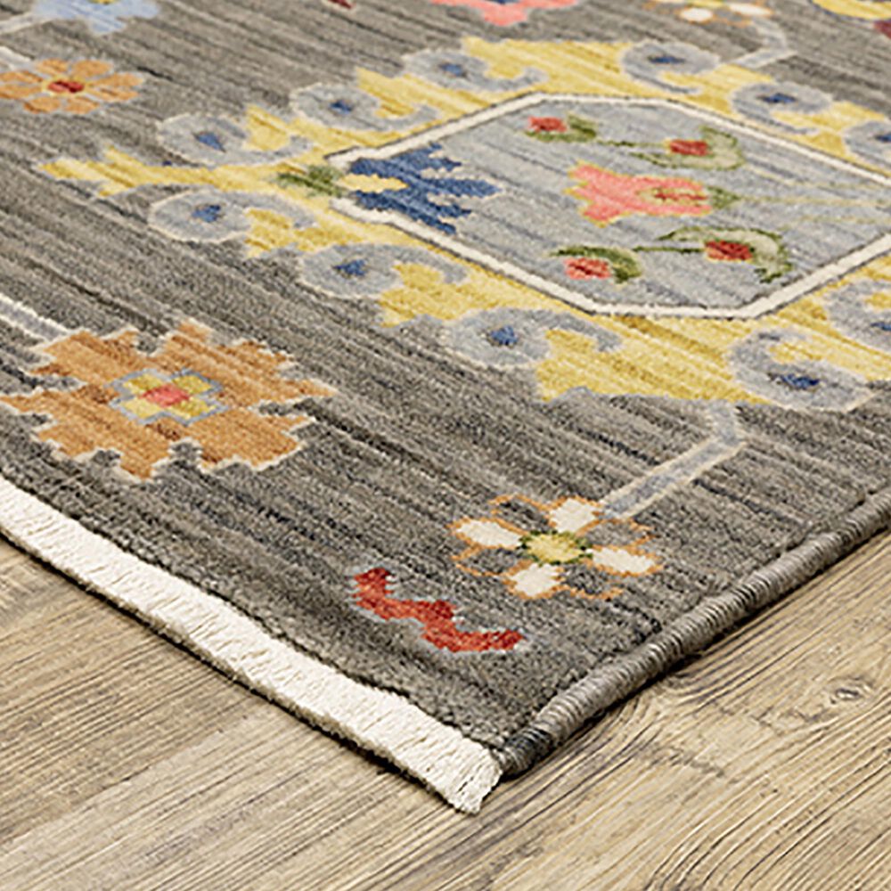 Oriental Weavers Lucca Floral Vibes 2&#39; x 3&#39; Grey Area Rug, , large