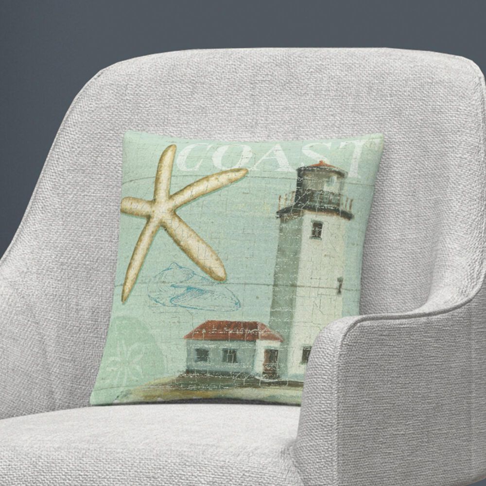 Timberlake Lisa Audit 'Beach House II' 16 x 16 Decorative Throw Pillow, , large