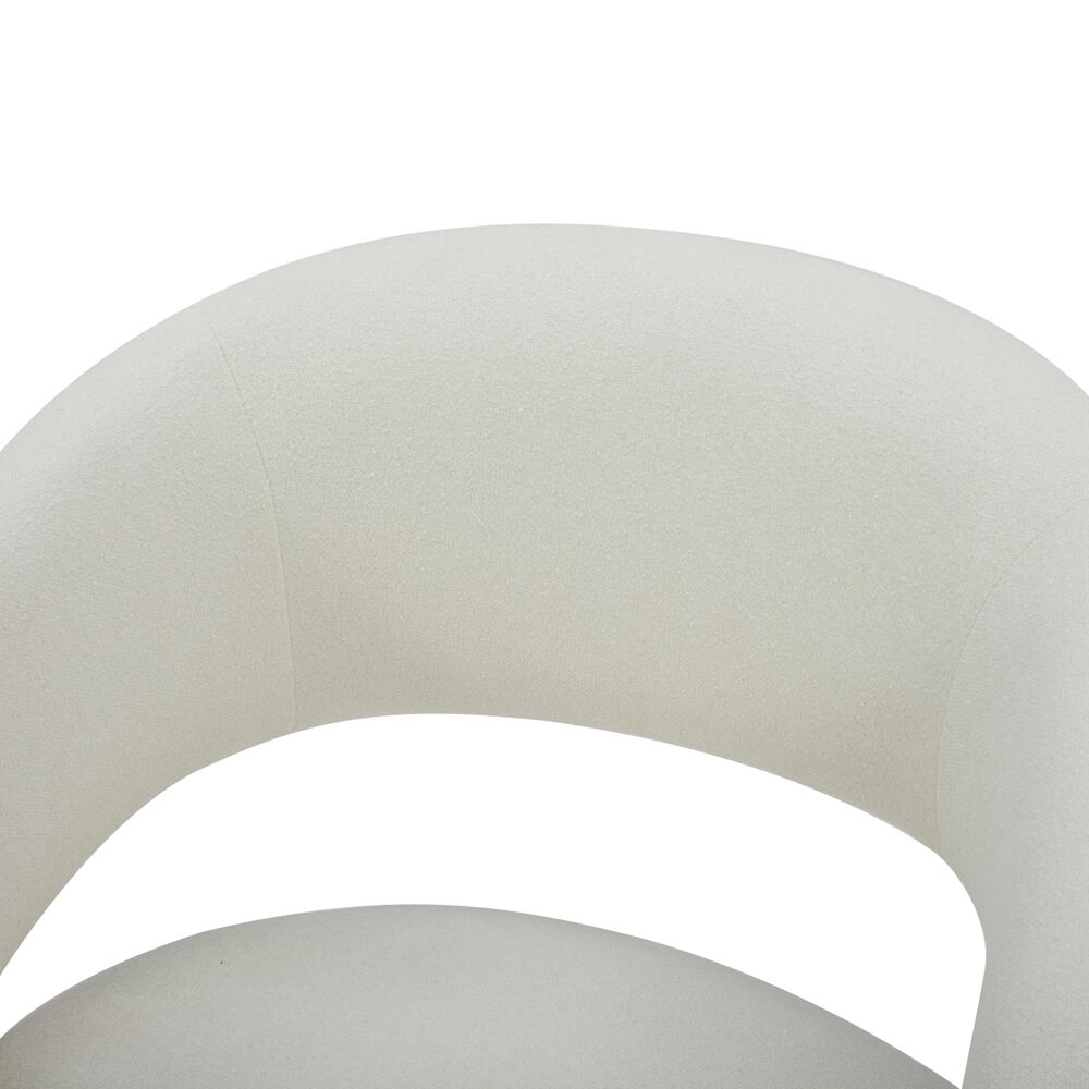 Interlochen Contemporary Dining Arm Chair in Polyester Elite Ivory White, , large