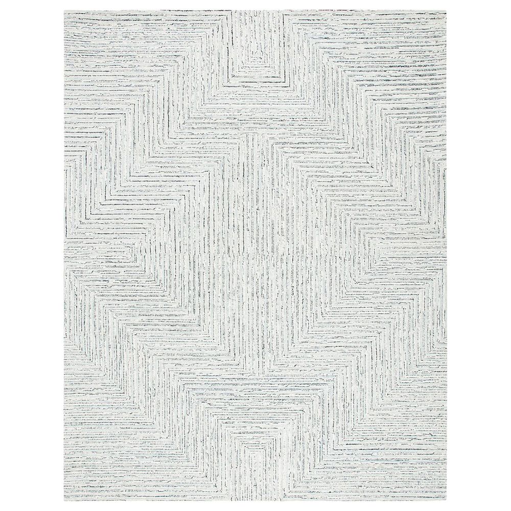 Safavieh Micro-Loop MLP176F 10" x 14" Light Grey and Ivory Area Rug, , large