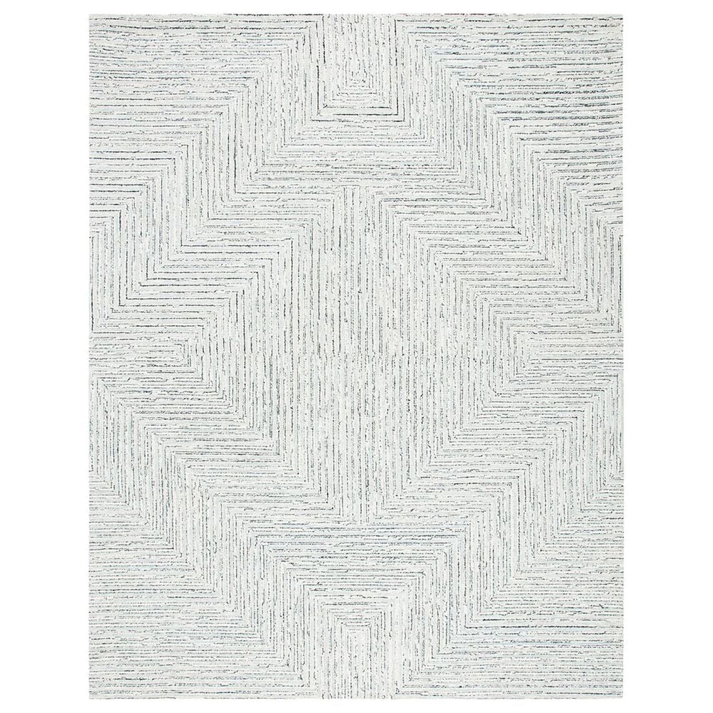 Safavieh Micro-Loop MLP176F 10" x 14" Light Grey and Ivory Area Rug, , large