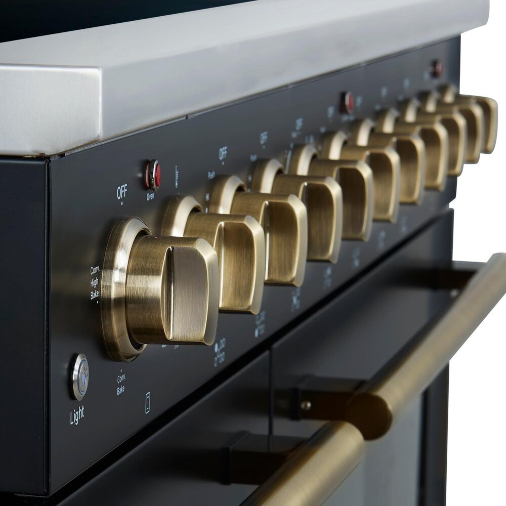 Forno Paolo 48" Freestanding Electric Range in Black, , large