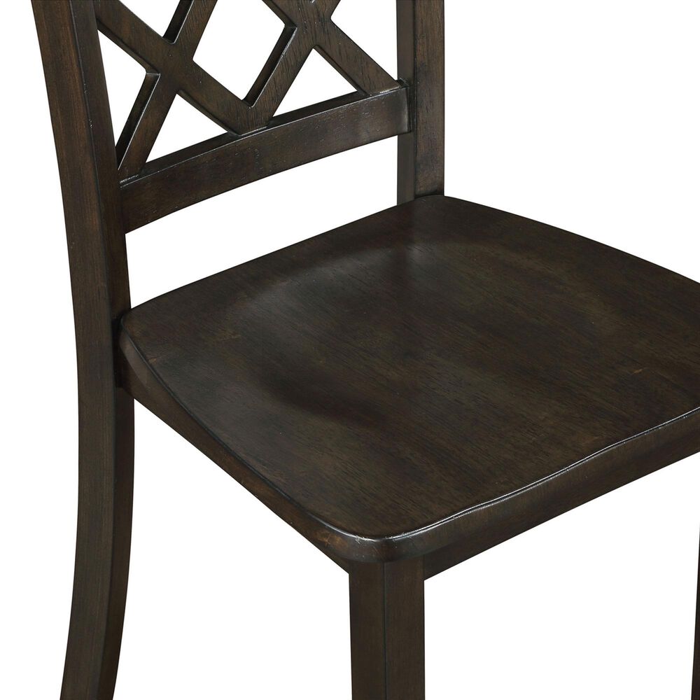New Heritage Design Trellis 5 Piece Dining Set in Brwon, , large