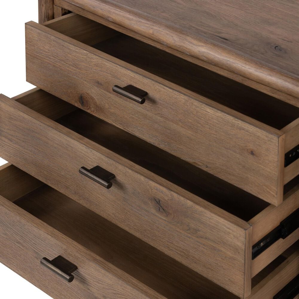 Four Hands Glenview 3-Drawer Nightstand in Weathered Oak, , large