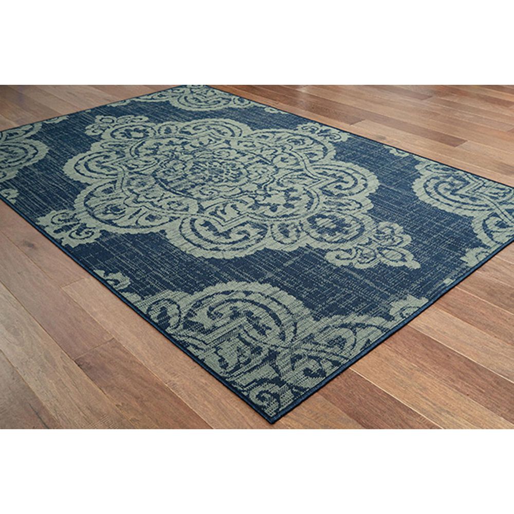 Oriental Weavers Marina 5929B 5&#39;3&quot; x 7&#39;6&quot; Navy and Grey Area Rug, , large