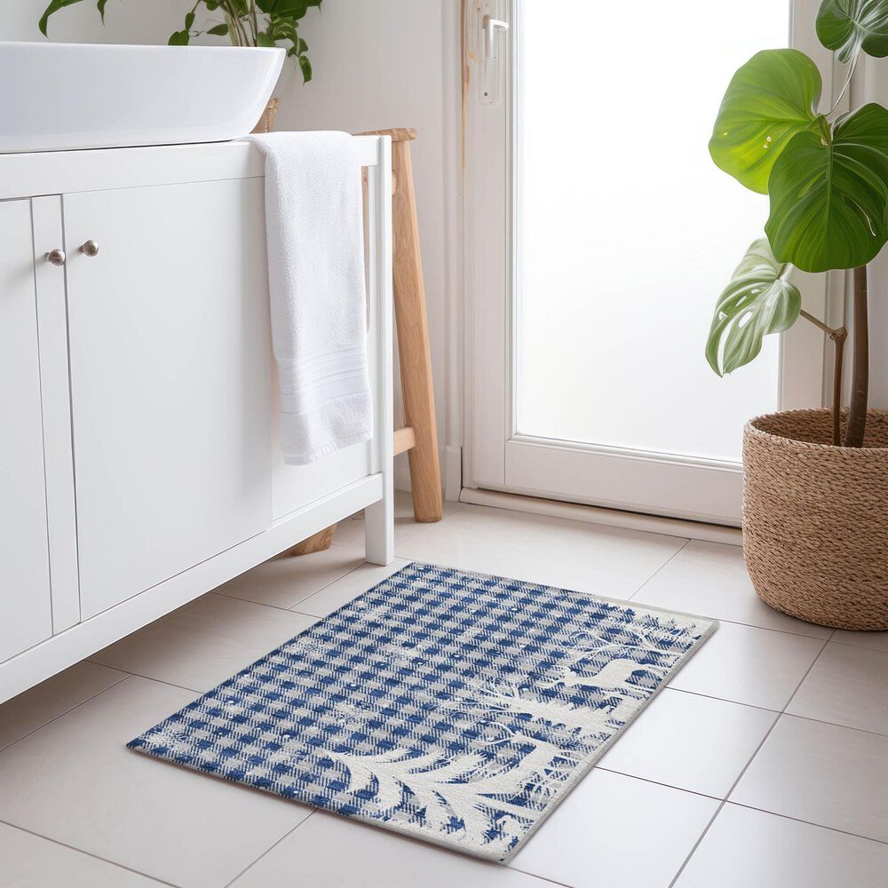 Dalyn Rug Company Wonderland WN32 2&#39;6&quot; x 3&#39;10&quot; Blue Indoor/Outdoor Area Rug, , large