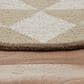 L&R Resources Sinuous Rustic Southwest Geometric 6" Round Brown, Tan and Cream Area Rug, , large