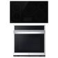 LG 2-Piece Kitchen Package with Print Proof Stainless Steel 4.7 Cu. Ft. Smart Single Wall Oven and Black 36" Electric Cooktop, , large