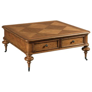American Drew Berkshire 2-Drawer Pearson Cocktail Table in Golden Oak, , large