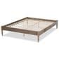 Baxton Studio Cielle Full Platform Bed Frame in Weathered Grey, , large