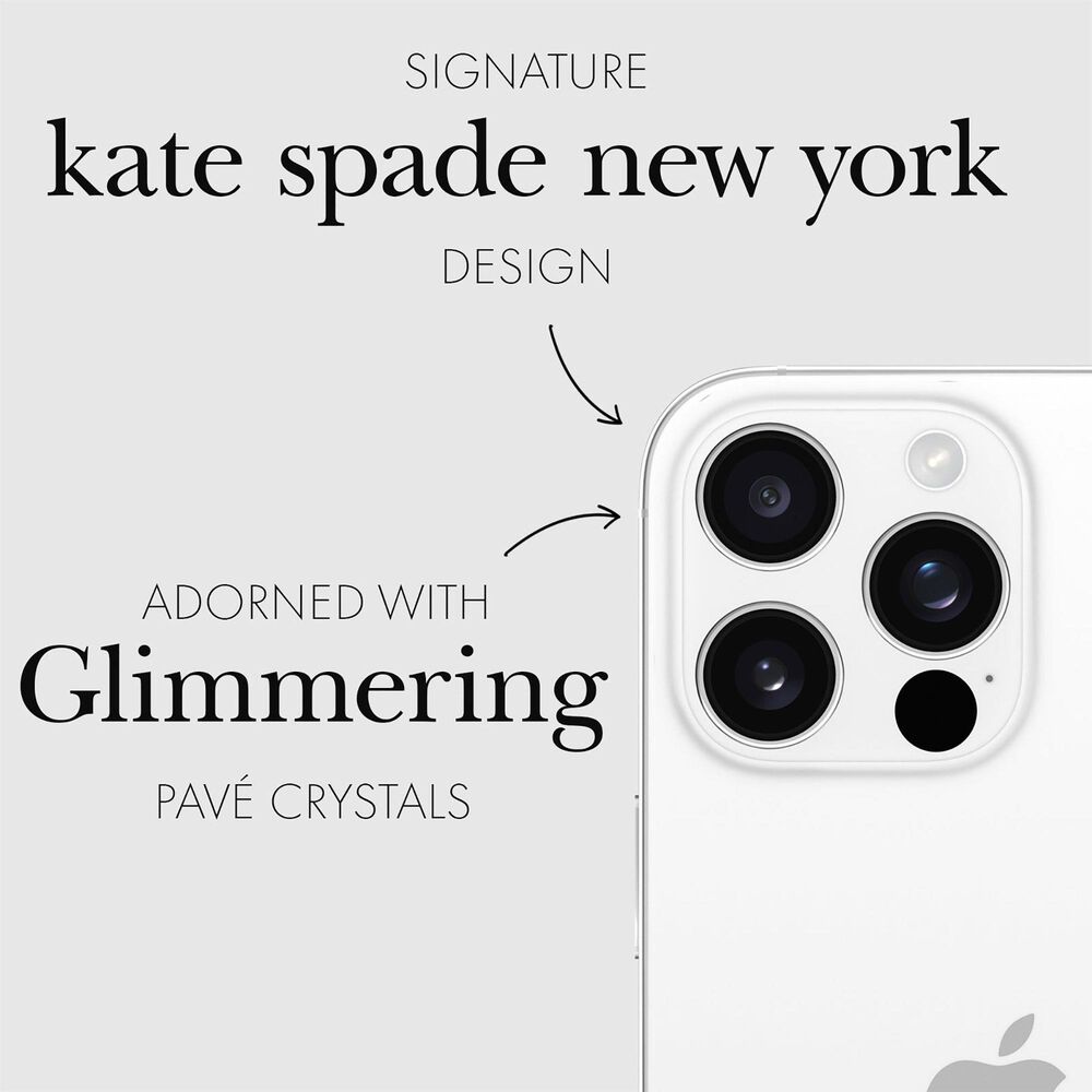Kate Spade Aluminum Ring Lens Protector for iPhone 16 Pro / iPhone16 Pro Max in Stone, , large