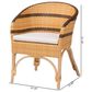 Baxton Studio Elma Arm Chair in Natural Brown and Dark Brown, , large