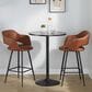 Lumisource Margarite Counter Stool with Brown Cushion in Black (Set of 2), , large
