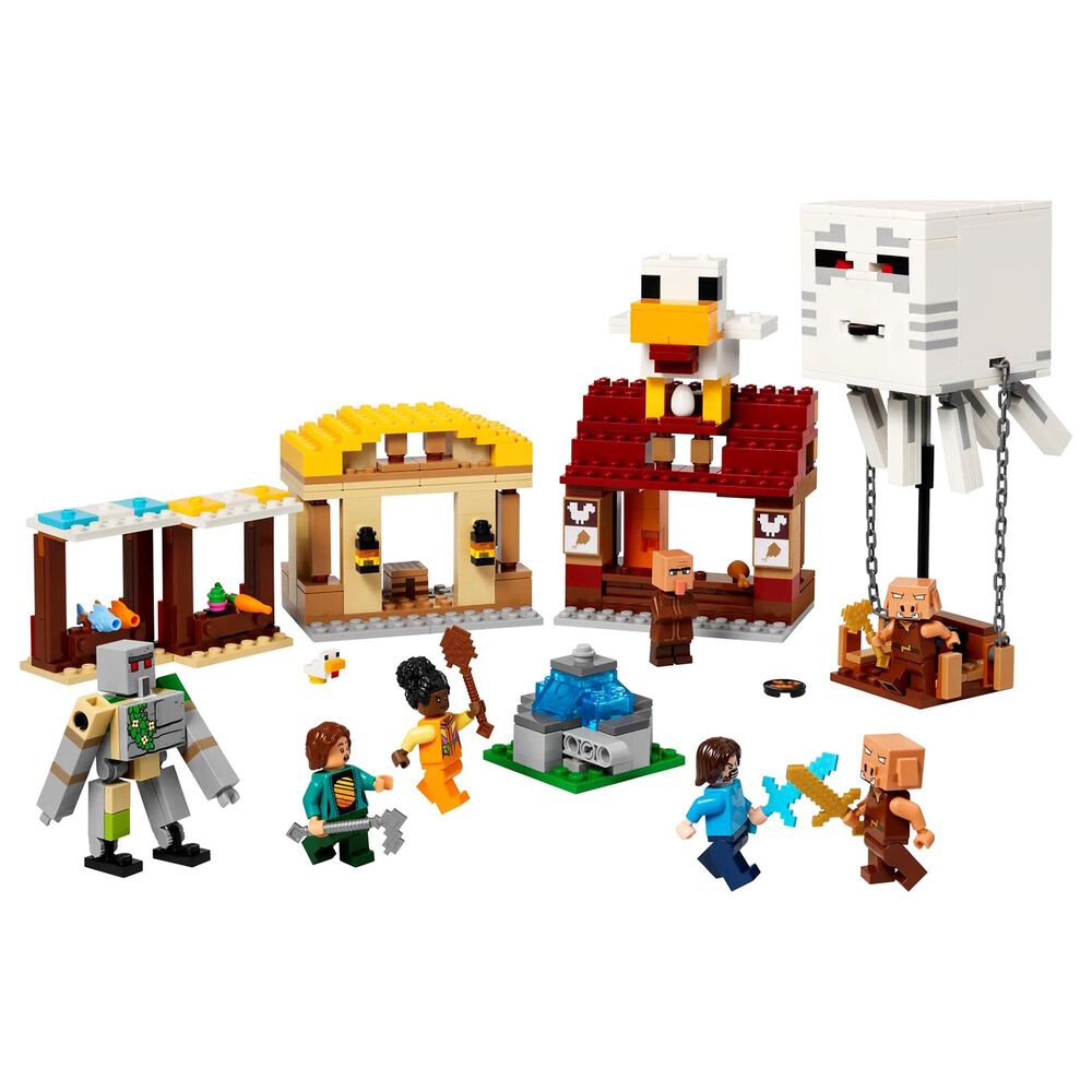 LEGO Minecraft The Ghast Balloon Village Attack Building Set in Multicolor, , large