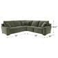 MotoMotion 5-Piece Power Reclining Sectional in Gimlet Moss, , large