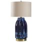 Flair Industries Albany Table Lamp in Navy and Brass, , large