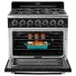 Unique Appliances Classic Retro 36" Pro Convection Gas Range in Midnight Black, , large