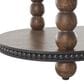 Maple and Jade Oval Spindle Console Table in Brown, , large