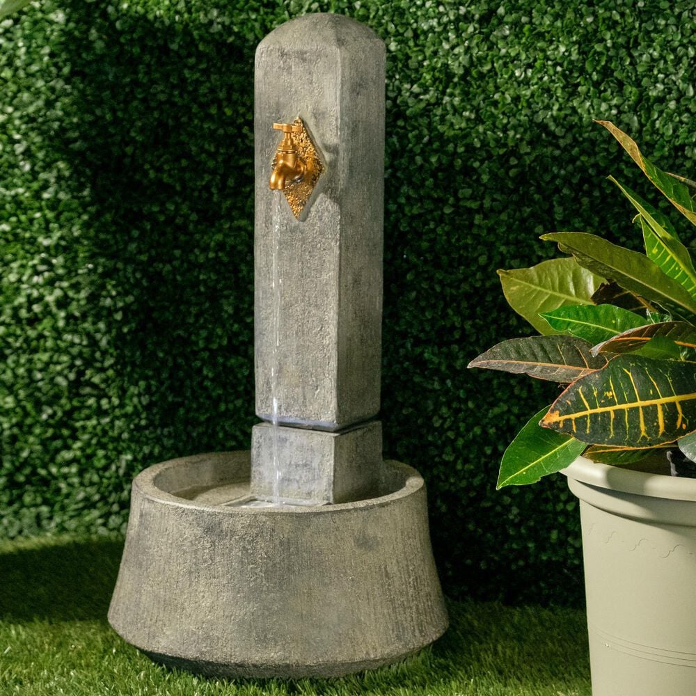 Alfresco Home Harpeth Fountain in Stone Graya, , large