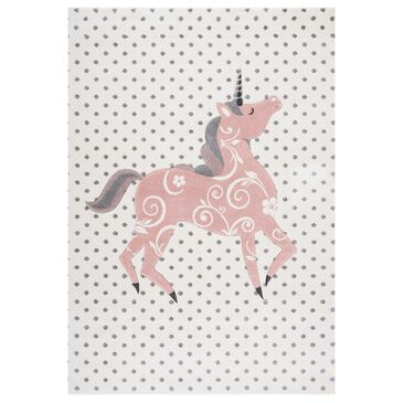 Safavieh Carousel 3"3" x 5"3" Ivory, Grey and Pink Kids  Area Rug, , large