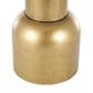 Maple and Jade Pedestal End Table with Marble Tabletop in Gold and Cream, , large