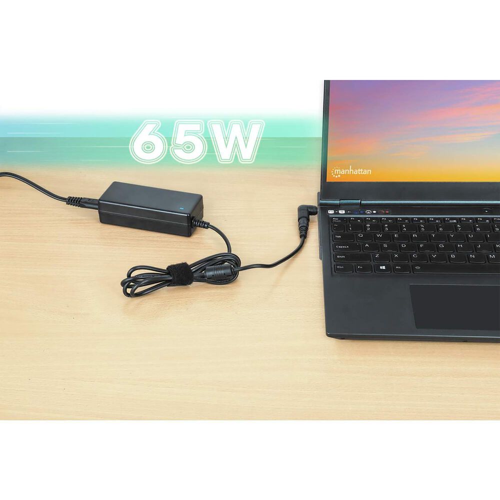 Manhattan 65W Universal Laptop Charger in Black, , large