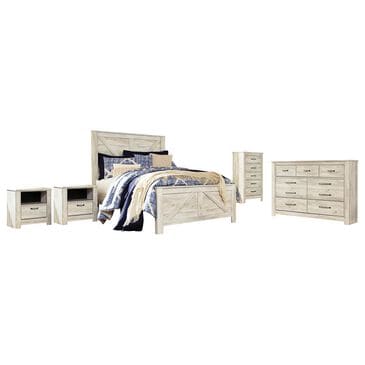 Signature Design by Ashley Bellaby 5-Piece Queen Panel Bedroom Set in Whitewash, , large