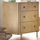 Pacific Landing Arini 3-Drawer Nightstand in Sand Wash and Aged Brass, , large