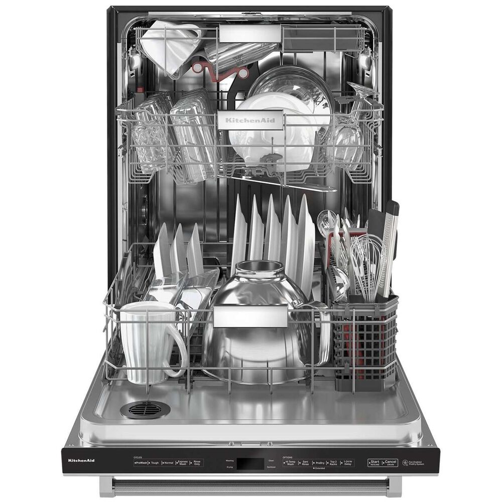 KitchenAid 44 dBA Built-In Bar Handle Dishwasher with FreeFlex 3rd Rack and LED Interior Light in PrintShield Stainless Steel, , large