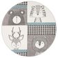 Safavieh Carousel 5"3" Round Grey and Ivory Kids  Area Rug, , large