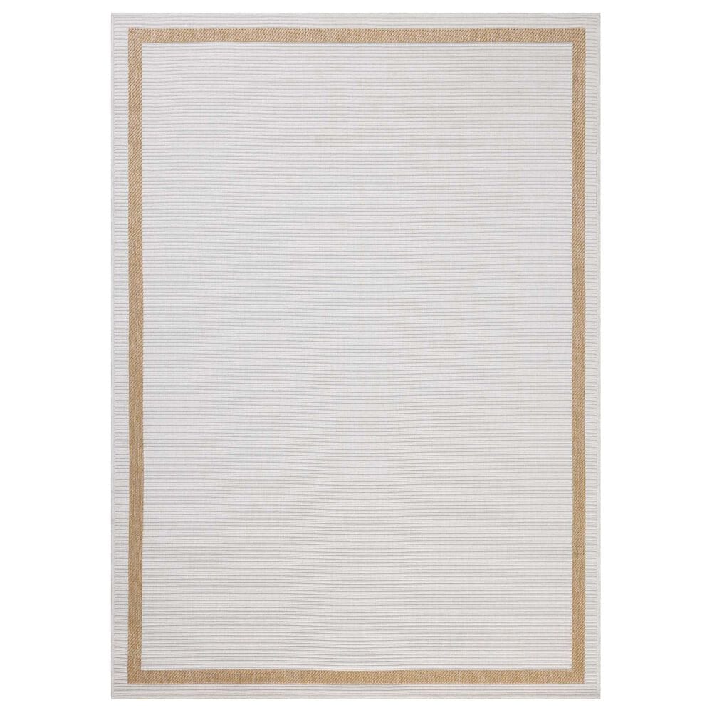 Loloi Easton Wheat and Ivory 2&#39;3&quot; x 3&#39;9&quot; Indoor/Outdoor Area Rug, , large