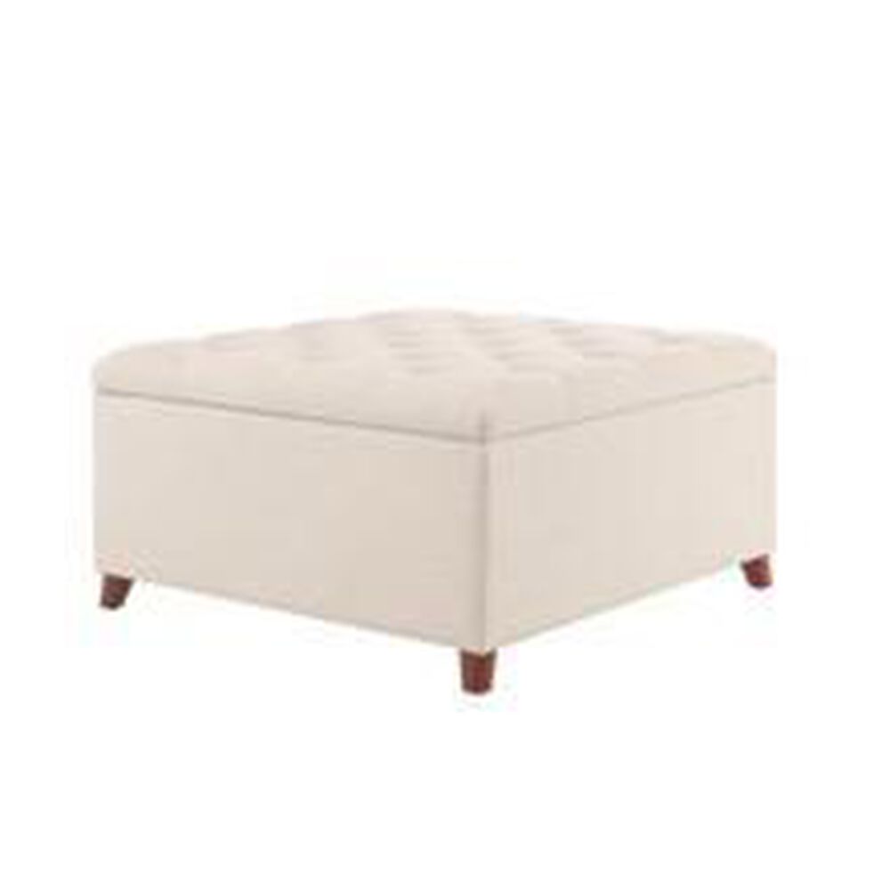 Linden Boulevard Bella Square Ottoman in Tan, , large