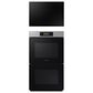 Samsung Bespoke 2-Piece Kitchen Package with Stainless Steel Bespoke 30" Double Wall Oven and Black 30" Induction Cooktop, , large