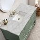 James Martin Vanities Breckenridge 48" Single Bathroom Vanity in Smokey Celadon with 3 cm Victorian Silver Quartz Top and Rectangular Sink, , large