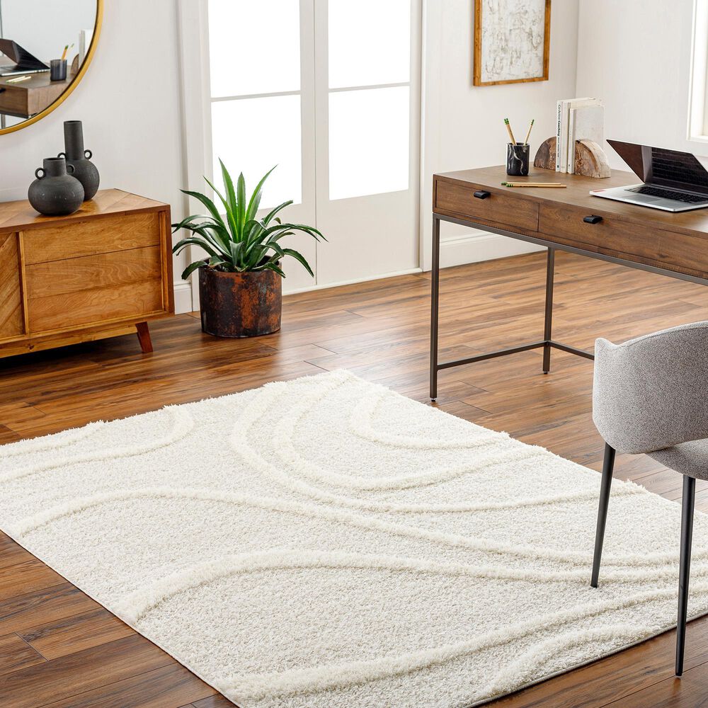 Surya Carpet, Inc. Rodos RDO2341 5&#39;3&quot; x 7&#39; Beige, White Area Rug, , large