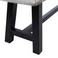 HOMLUX Carlisle Outdoor Bench in Light Gray and Black (Set of 2), , large