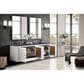 James Martin Vanities Athens 72" Double Bathroom Vanity in Glossy White with 3 cm Charcoal Soapstone Quartz Top and Rectangular Sinks, , large