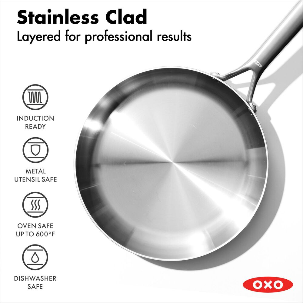 Green Pan Mira 10" Open Frypan Uncoated in Stainless Steel, , large