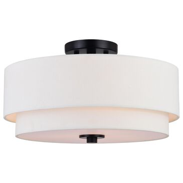 Vaxcel Burnaby 3-Light Semi-Flush Mount in Black, , large
