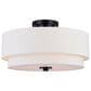 Vaxcel Burnaby 3-Light Semi-Flush Mount in Black, , large