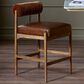Four Hands Jazelle Counter Stool with Altair Sienna Upholstery in Tan Oak, , large