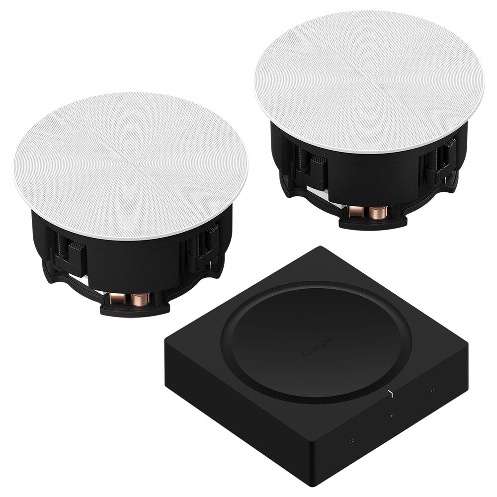 Sonos In-Ceiling Speaker Pair with Amplifier in White and Black, , large
