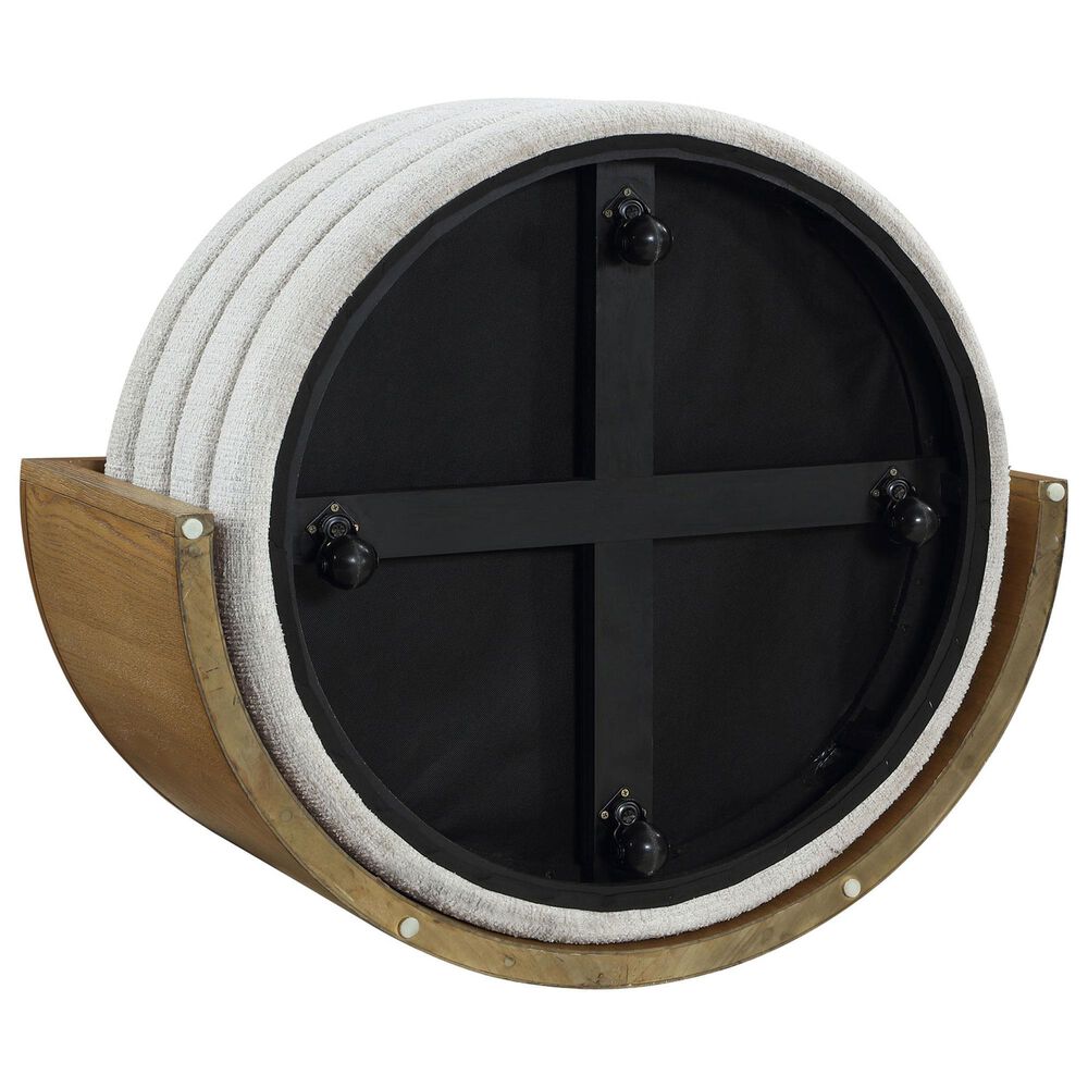 Crystal City Florence Nesting Cocktail Table with Castered Ottoman in Sand, , large