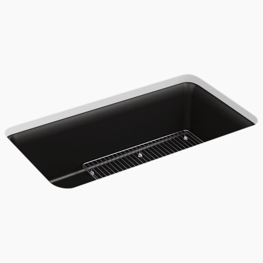 Kohler Cairn 33.5" Single Bowl Sink in Matte Black, , large