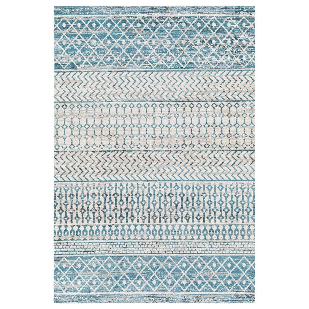 Surya Lavadora LVR2334 9"3" x 12" Ink Blue, Black, Light Beige and Light Gray Area Rug, , large