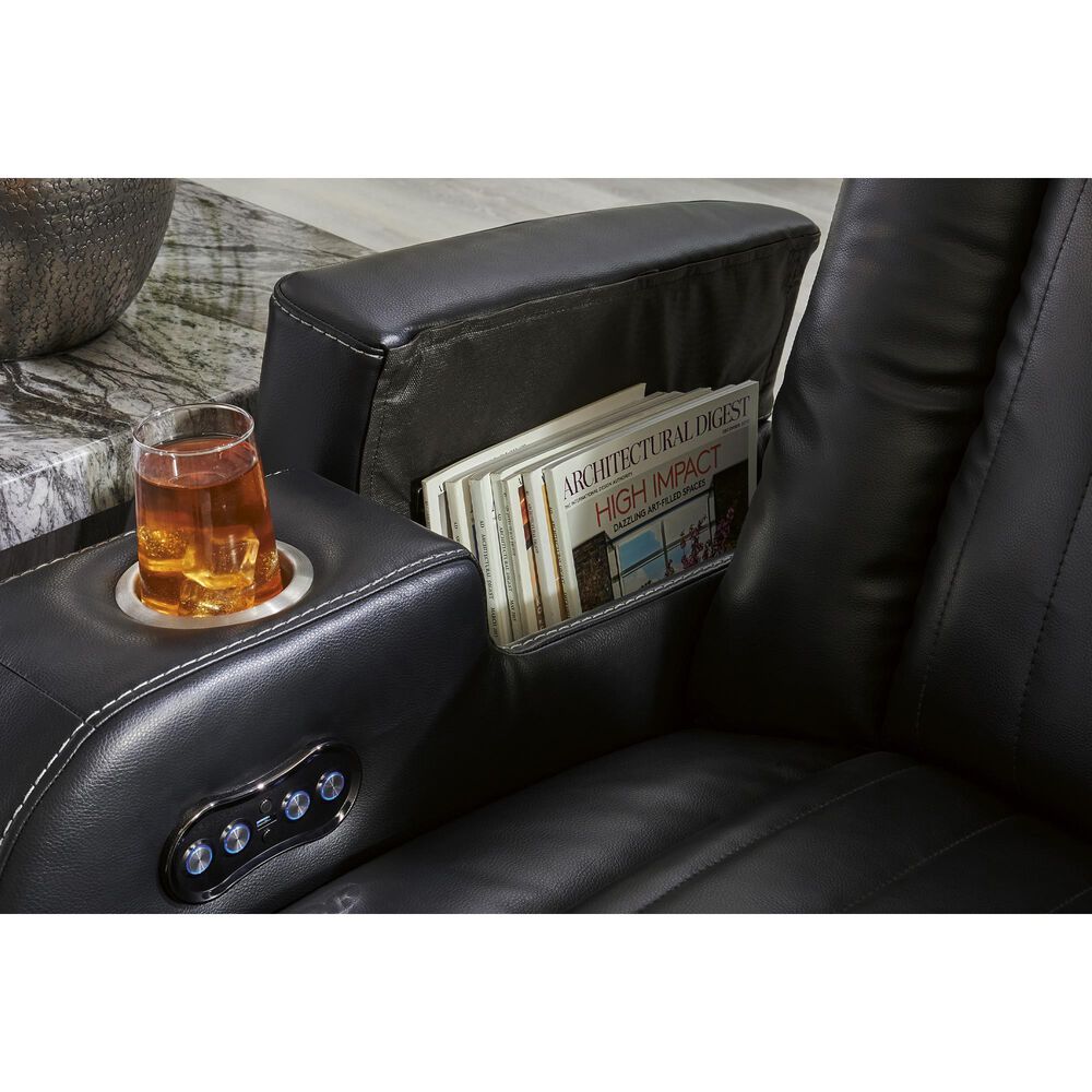 Ashley Caveman Den Power Recliner in Midnight, , large